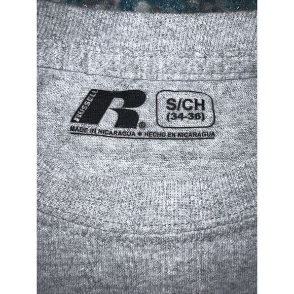 Iowa Hawkeye Shirt Child Small Gray Russell Athletics Crew Neck Short Sleeve - Picture 2 of 7